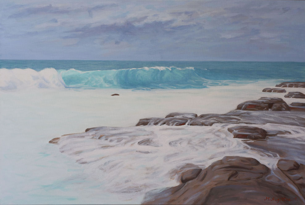 Turqurise wave 61x91cm $700